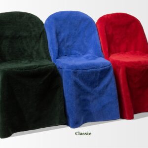 green, blue, burgundy chair covers