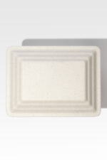 Rectangular Safeguard® Urn Vault tray, speckled off-white with layered edges, set against a light gray background.