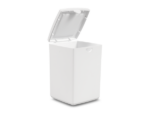 white infant temporary cremation container open