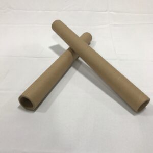 Two cardboard cremation rollers full view