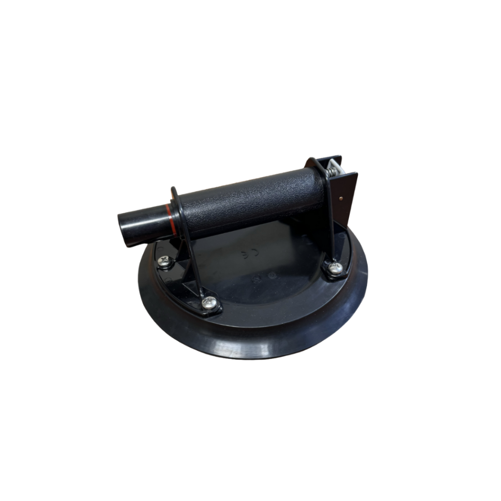 Heavy-duty vacuum cup grippers for mausoleum use.