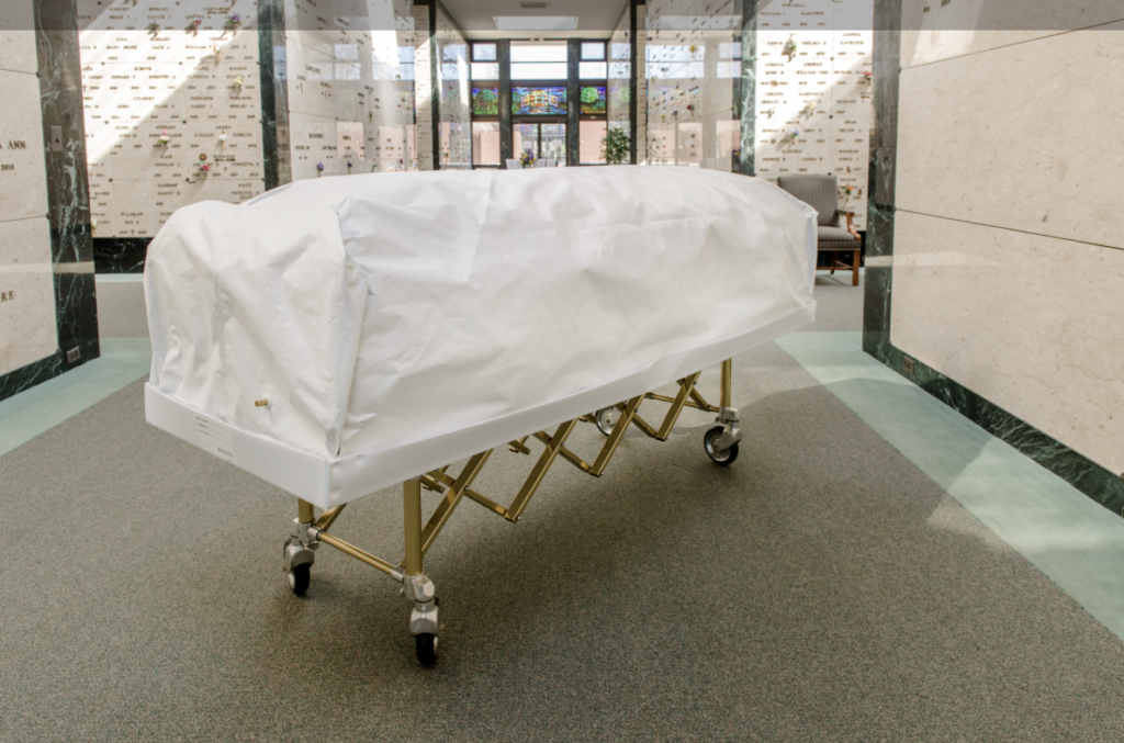 Ensure-A-Seal casket enclosure system for mausoleum entombments.